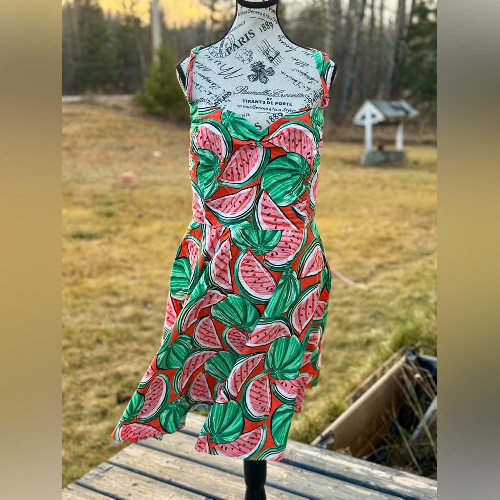 Hell Bunny Watermelon Print Midi Dress